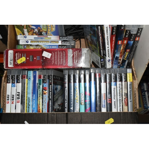 469 - TWO BOXES PLAYSTATION 3, ACCESORIES AND GAMES, included PlayStation console, five controllers, thirt... 