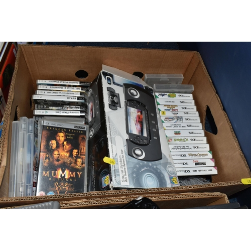 484 - TWO BOXES OF CONSOLES AND GAMES comprising three PlayStation One, a PSone, a Sega Mega Drive II, a P... 