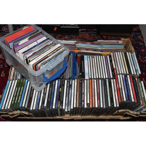 497 - ONE BOX AND LOOSE CDS AND CASED CASETTE TAPES to include a large quantity of assorted country compil... 