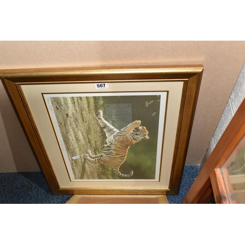 507 - A SMALL SELECTION OF LIMITED EDITION PRINTS ETC, comprising two Stephen Gayford wildlife prints, Phi... 