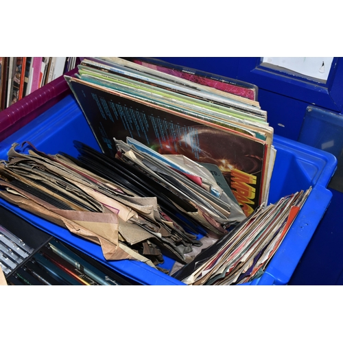 511 - THREE BOXES AND A LOOSE CASE OF LPs AND CDs, comprising a large quantity of classical, easy listenin... 