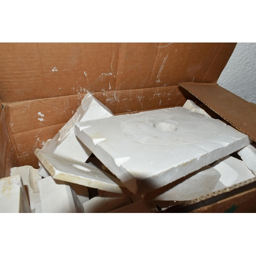 521 - FOUR BOXES AND LOOSE SUNDRY ITEMS, to include a set of Eurotrim eights comprising 1.1kg, 2.3kg, and ... 