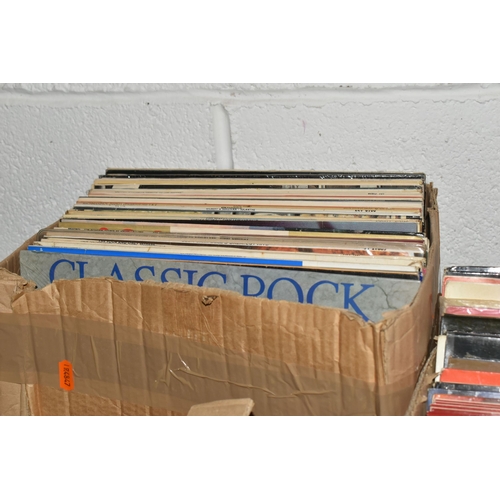 525 - THREE BOXES AND LOOSE MOSTLY MUSICAL, CLASSICAL AND SOUNDTRACK LPS to include approximately two hund... 