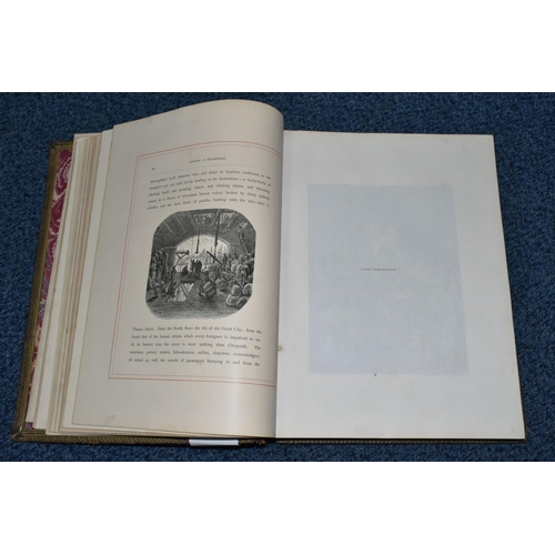 335 - LONDON, A PILGRIMAGE' BY GUSTAVE DORÉ AND BLANCHARD JERROLD, Grant & Co 1872, leather bound with gil... 