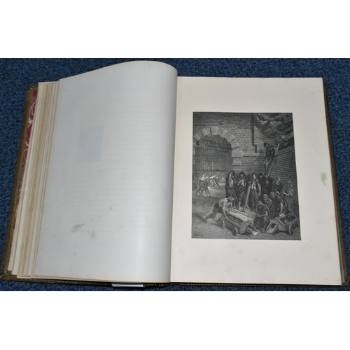 335 - LONDON, A PILGRIMAGE' BY GUSTAVE DORÉ AND BLANCHARD JERROLD, Grant & Co 1872, leather bound with gil... 