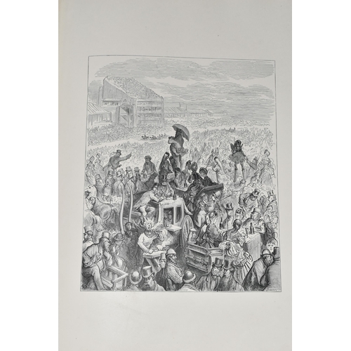 335 - LONDON, A PILGRIMAGE' BY GUSTAVE DORÉ AND BLANCHARD JERROLD, Grant & Co 1872, leather bound with gil... 