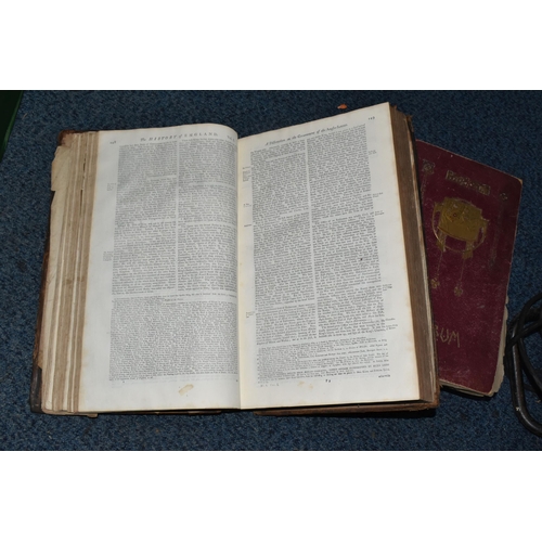 570 - TWO ANTIQUARIAN BOOKS AND AN ALBUM OF POSTCARDS, comprising an album of one hundred and forty five l... 