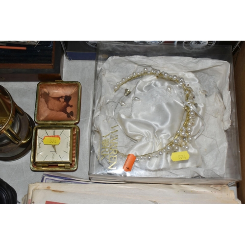 574 - A GROUP OF SUNDRY ITEMS, to include a brass Protector Lamp & Lighting Co Ltd, Eccles miners lamp, a ... 