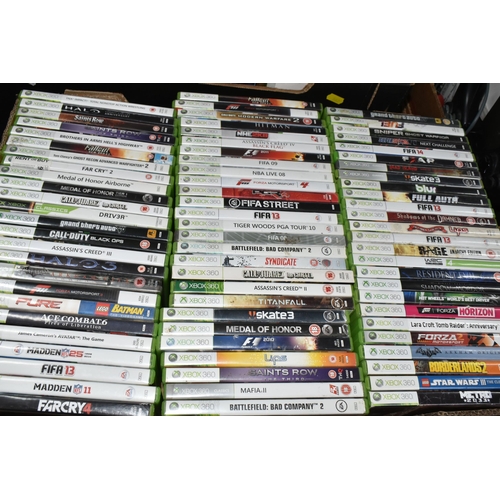 582 - COLLECTION OF XBOX CONSOLES AND GAMES, includes three Xbox 360 consoles and approximately 200 games ... 