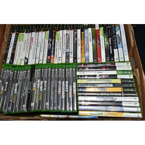 582 - COLLECTION OF XBOX CONSOLES AND GAMES, includes three Xbox 360 consoles and approximately 200 games ... 