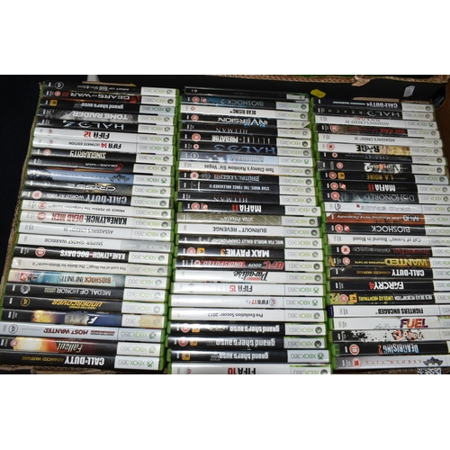 582 - COLLECTION OF XBOX CONSOLES AND GAMES, includes three Xbox 360 consoles and approximately 200 games ... 