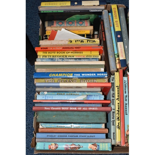 584 - FOUR BOXES AND LOOSE BOOKS AND BOOK SHELF, to include a small wooden book shelf, height 23cm x lengt... 