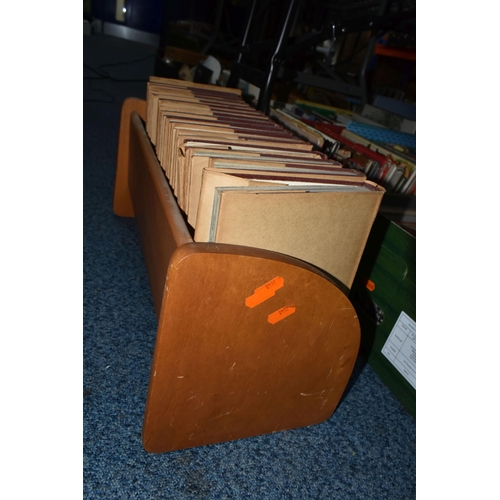 584 - FOUR BOXES AND LOOSE BOOKS AND BOOK SHELF, to include a small wooden book shelf, height 23cm x lengt... 