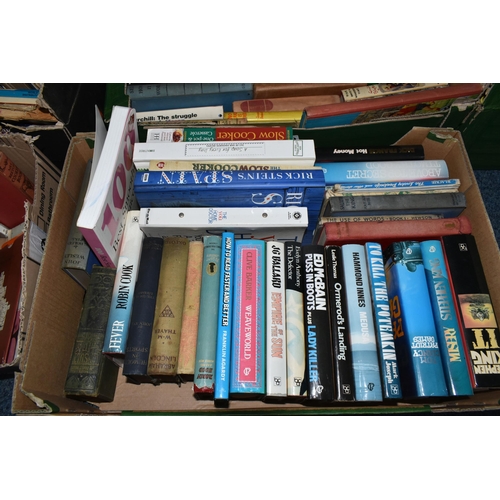 589 - SEVEN BOXES OF BOOKS, approximately one hundred and fifty titles in hardback and paperback formats, ... 