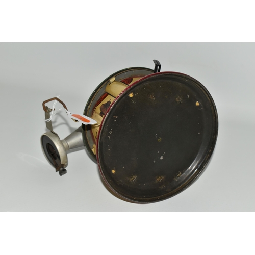 590 - A VINTAGE GERMAN BING 'KIDDYPHONE' TINPLATE MODEL GRAMOPHONE, with original key, M.RNo. 5019- (U.S.A... 