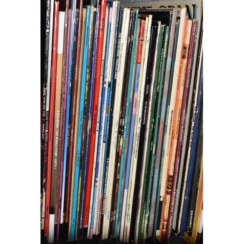 591 - TWO BOXES OF L.P VINYL RECORDS, over one hundred L.P records, artists include Kate Bush, Culture Clu... 