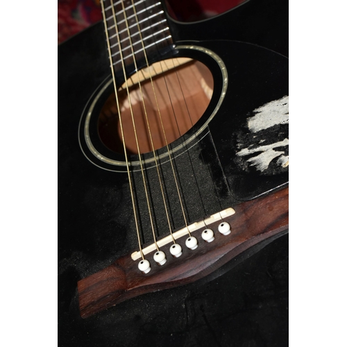 592 - A FENDER ELECTRO-ACOUSTIC GUITAR, model DG60CE-BLK, black finish, serial no CC130334764, PLEASE NOTE... 