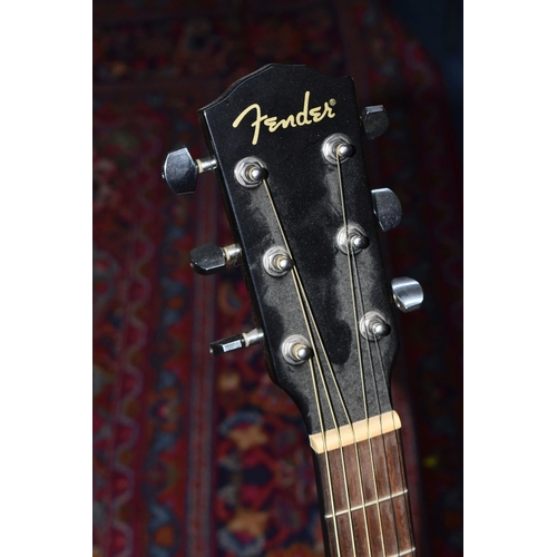 592 - A FENDER ELECTRO-ACOUSTIC GUITAR, model DG60CE-BLK, black finish, serial no CC130334764, PLEASE NOTE... 