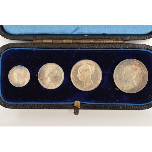 150 - A CASED SET OF MAUNDY COINS VICTORIA  1886 4d-1d