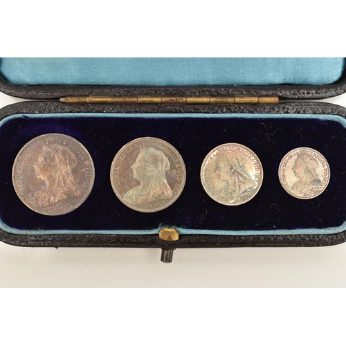 156 - A CASED SET OF MAUNDY COINS VICTORIA  1893 4d-1d