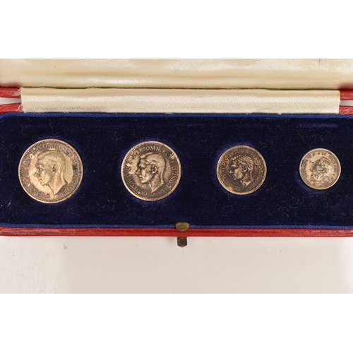 171 - A CASED SET OF MAUNDY COINS GEORGE V 1941 4d-1d