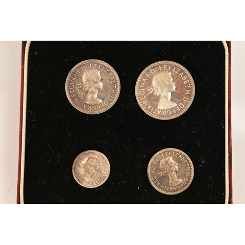 175 - A CASED SET OF MAUNDY COINS ELIZABETH II 1959 4d-1d