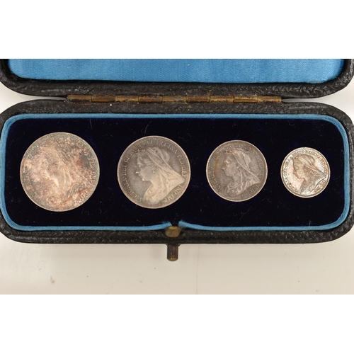 176 - A CASED SET OF MAUNDY COINS VICTORIA 1896 4d-1d