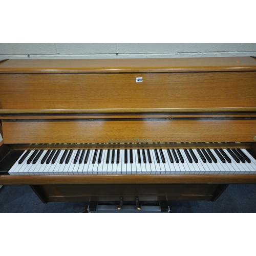 1256 - MONINGTON AND WESTON, A 20TH CENTURY OVERSTRUNG UPRIGHT PIANO, serial number 74407, width 141cm x de... 