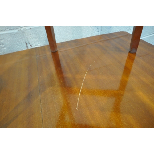 1267 - A MID CENTURY TEAK DROP LEAF TABLE, open width 139cm x closed width 40cm x depth 75cm x height 76cm,... 