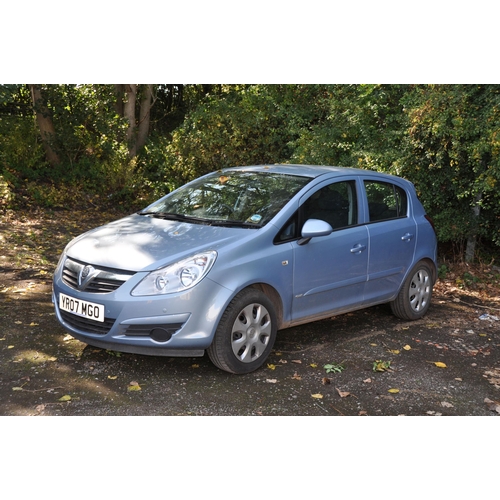 1001 - A 2007 VAUXHALL CORSA CLUB AUTO HATCHBACK CAR in metallic light blue, 1364cc petrol engine, automati... 