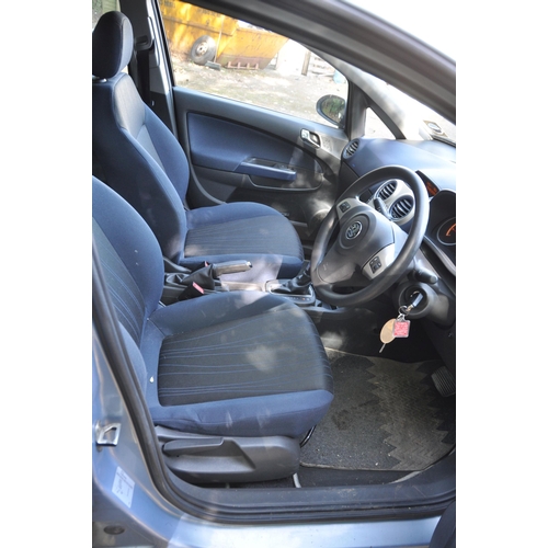 1001 - A 2007 VAUXHALL CORSA CLUB AUTO HATCHBACK CAR in metallic light blue, 1364cc petrol engine, automati... 