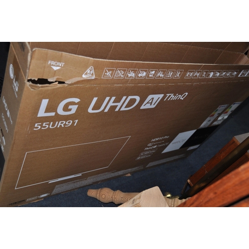 1051 - A LG 55UR91006LA 55in SMART TV with remote and original packaging (PAT pass and working)