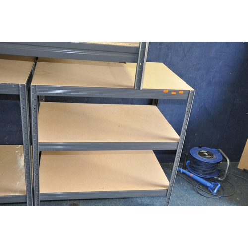 1065 - THREE LIGHTWEIGHT GARAGE SHELVING UNITS comprising of two Storalex widths 90cm depths 60cm heights 9... 