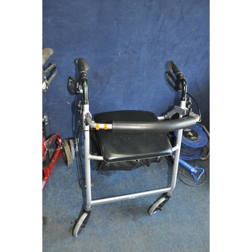 1066 - A ROMA FOLDING WHEELCHAIR along with two travelators by Days and Drive (3)