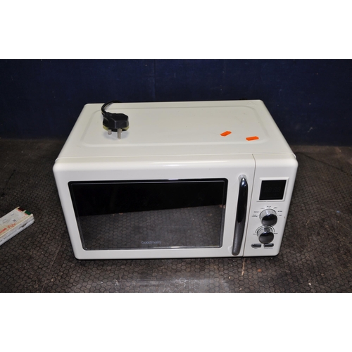 1076 - A SERVIS UNDER COUNTER FRIDGE width 55cm depth 57cm height 84cm and a Goodman's microwave (both PAT ... 