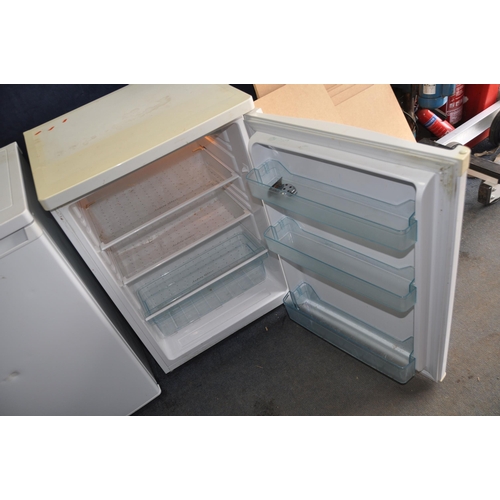 1082 - AN ICEKING UNDER COUNTER FRIDGE width 60cm depth 60cm height 86cm and a Beko microwave (both PAT pas... 