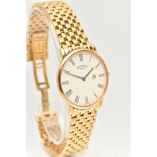 83 - TWO WRISTWATCHES, the first a gents 'Rotary' quartz movement, fitted with a gold plated bracelet and... 