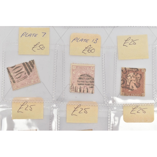 136 - AN ASSORTMENT OF STAMPS, to include six penny reds and six early British stamps