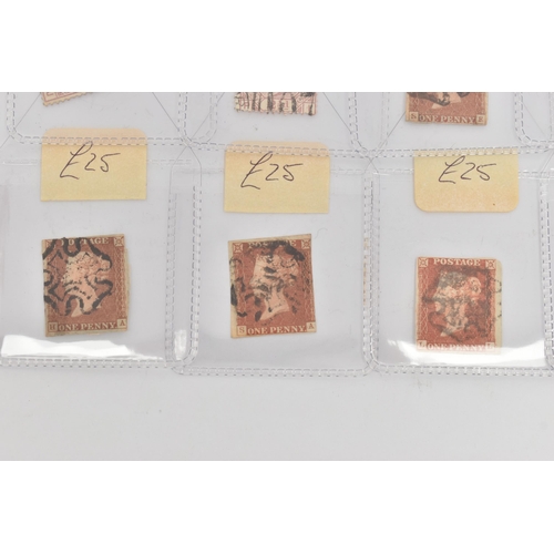 136 - AN ASSORTMENT OF STAMPS, to include six penny reds and six early British stamps