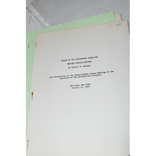 550 - TWO NASA SPACE TASK GROUP BRIEFING DOCUMENTS DATED 25TH JANUARY 1960, the first 'Mercury Capsule and... 