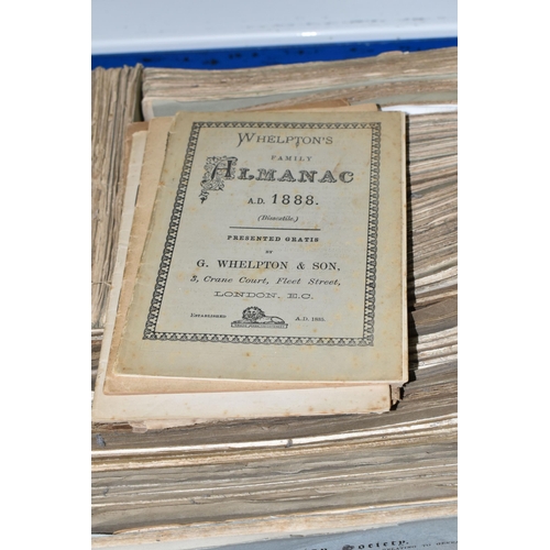 552 - THREE BOXES OF ANTIQUARIAN BOOKS AND EPHEMERA, featuring a large collection of the Victorian publica... 