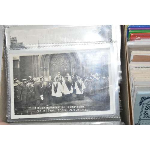 553 - THREE BOXES OF POSTCARDS containing approximately 1300-1500 Postcards, of which nearly 1000 are BLAC... 