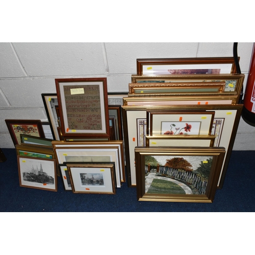 564 - A QUANTITY OF PICTURES AND PRINTS ETC, to include two landscape oils on canvas signed I. Cafieri, ap... 