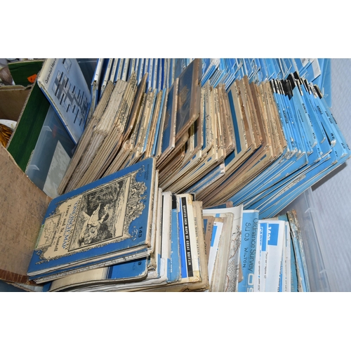 568 - FOUR BOXES OF ORDNANCE SURVEY MAPS, to include a quantity of 2.5'' 1:25000 scale maps, with some qua... 