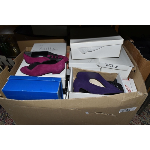 573 - THREE BOXES AND LOOSE BOXED LADIES' SHOES AND BOOTS, brands to include Zandra Rhodes, Oswald, Kitty ... 