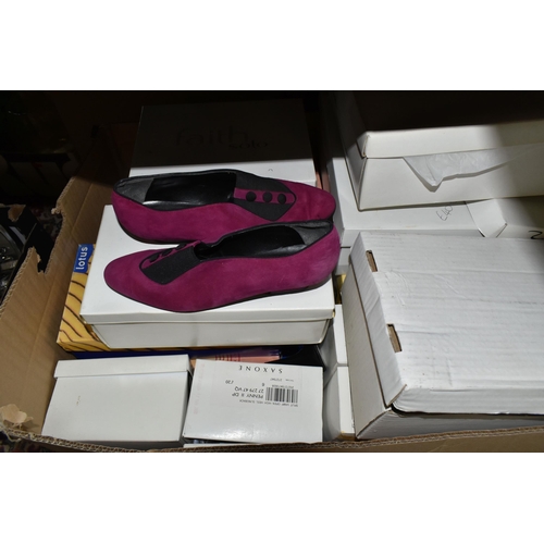 573 - THREE BOXES AND LOOSE BOXED LADIES' SHOES AND BOOTS, brands to include Zandra Rhodes, Oswald, Kitty ... 