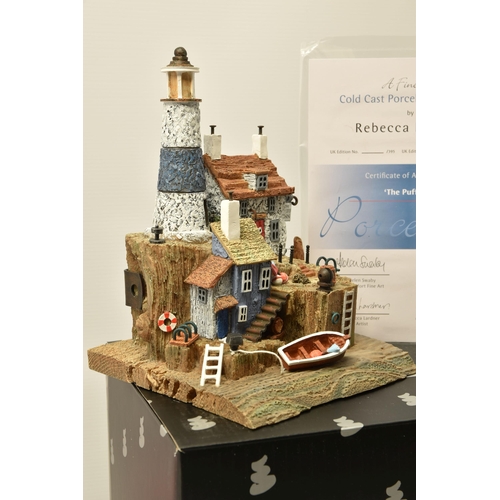 301 - REBECCA LARDNER (BRITISH 1971) THE PUFF INN', an artist proof sculpture of an inn and a lighthouse, ... 