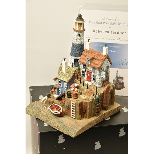 301 - REBECCA LARDNER (BRITISH 1971) THE PUFF INN', an artist proof sculpture of an inn and a lighthouse, ... 