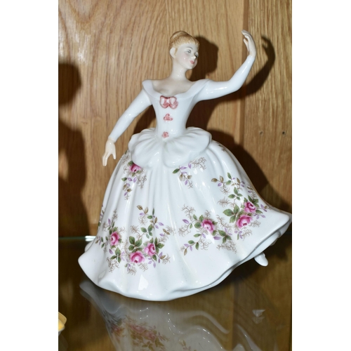 321 - FIVE ROYAL DOULTON FIGURINES, comprising Country Rose HN3221, Shirley HN2702, Kay HN3340, Pretty Lad... 