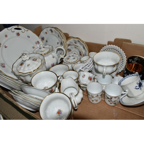 360 - FIVE BOXES OF ASSORTED TEAWARES to include a German tea set manufactured by Furstenberg comprising t... 